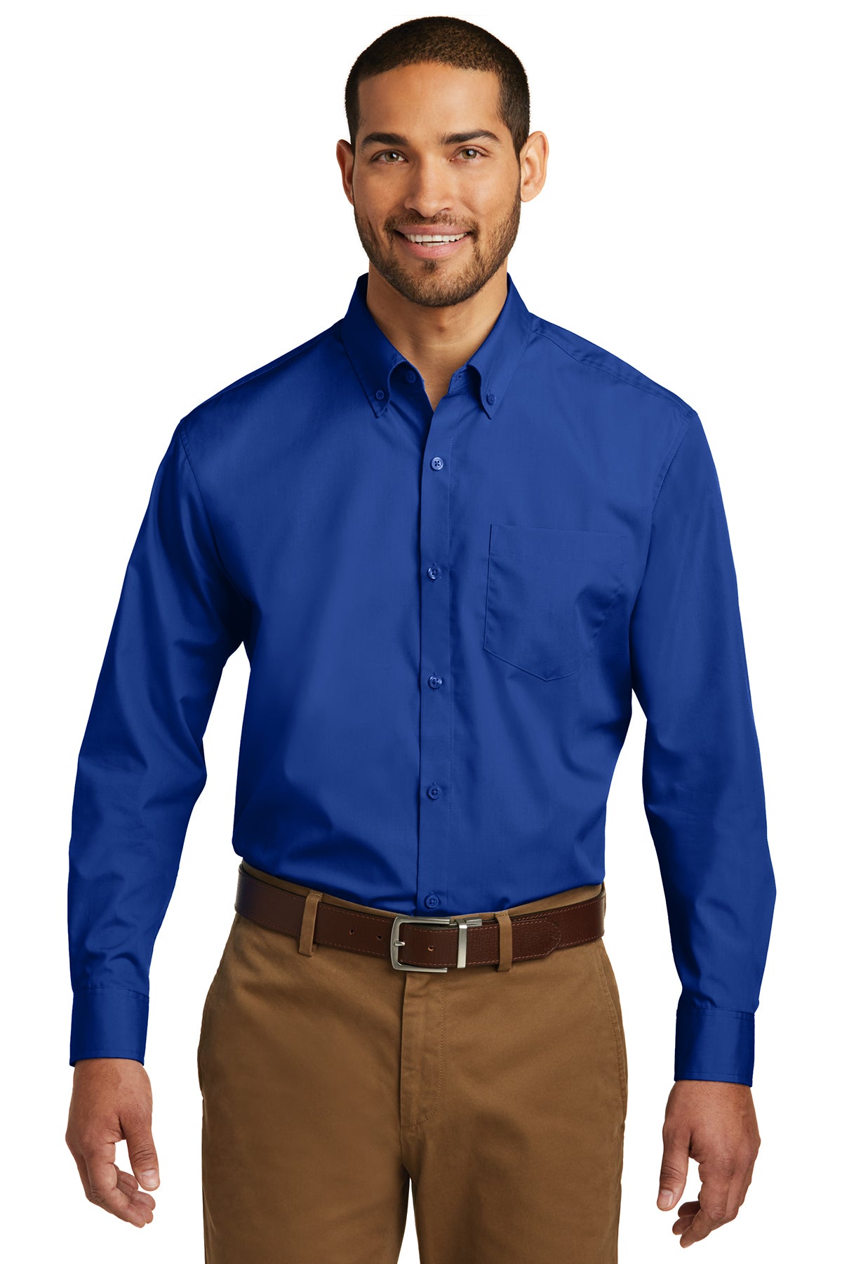 W100 Port Authority® Long Sleeve Carefree Poplin Shirt Los Cucos