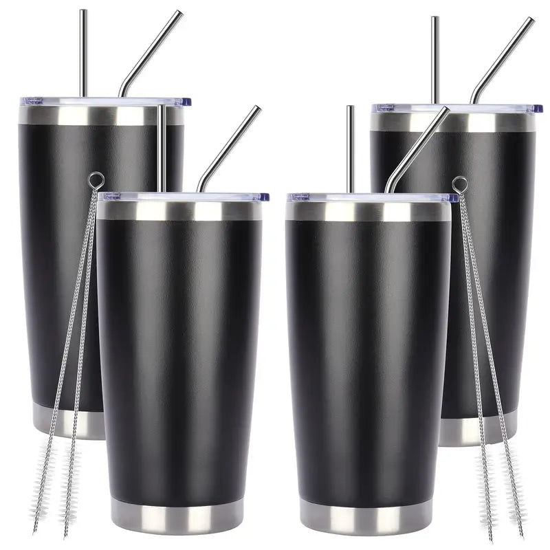 12 Stainless Steel Insulated Tumblers 20 oz With Lid And Straw