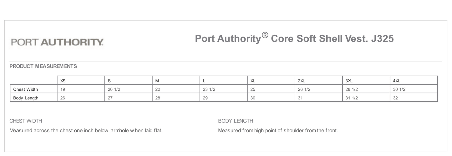J325 Port Authority® Core Soft Shell Vest