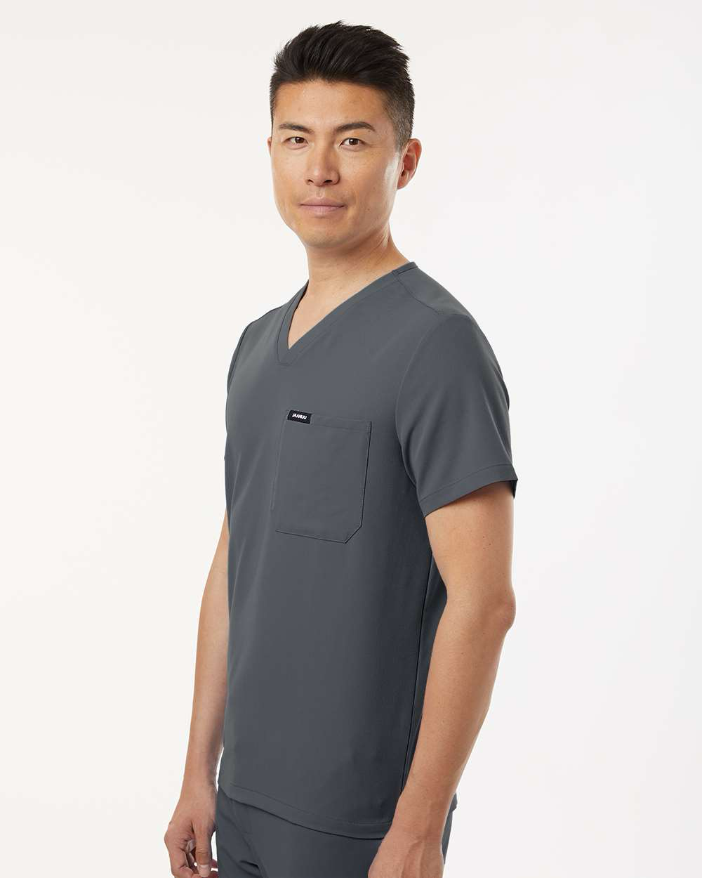 Jaanuu - Holmes Everyday 1-Pocket Scrub V-Neck Top - M10001