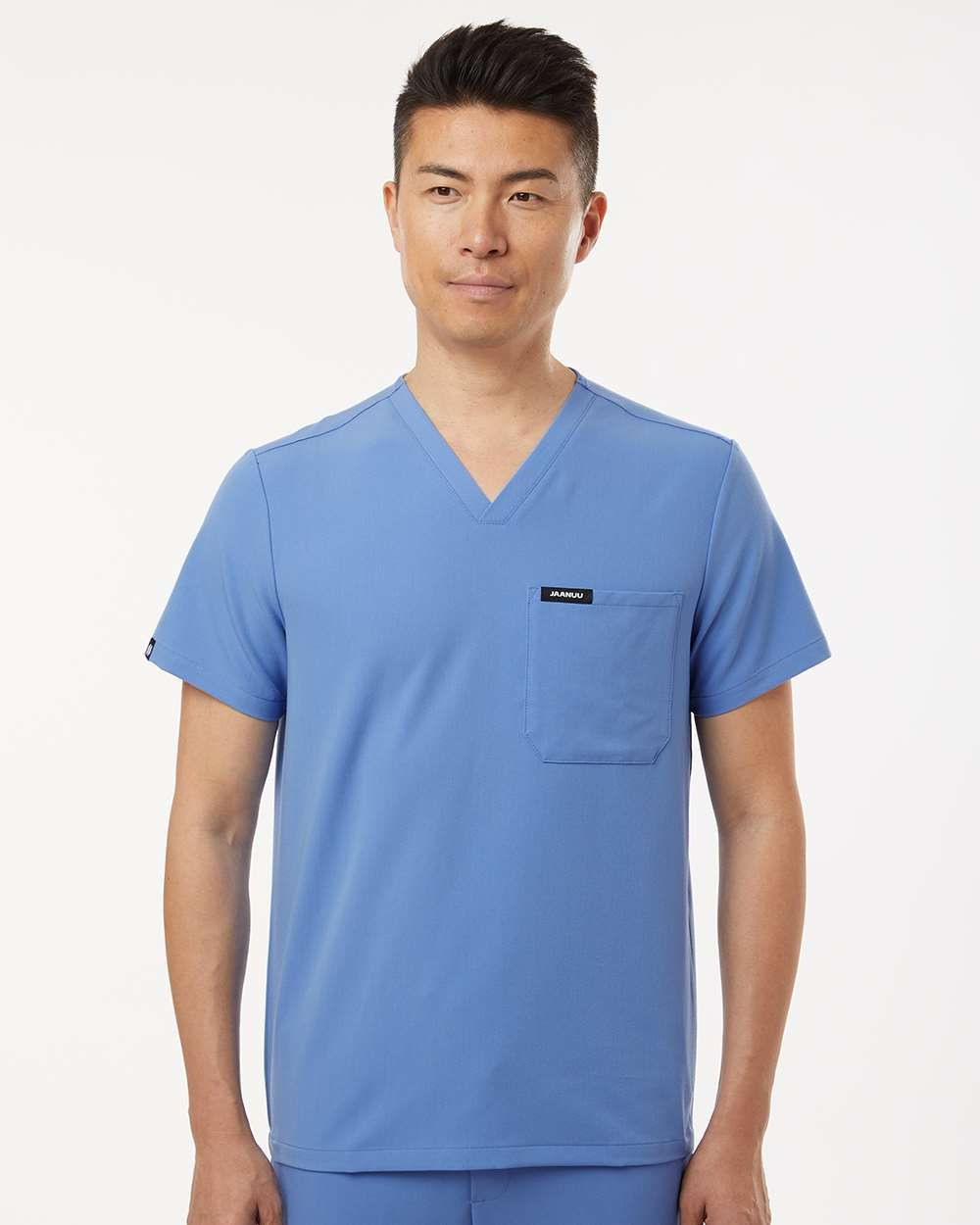 Jaanuu - Holmes Everyday 1-Pocket Scrub V-Neck Top - M10001