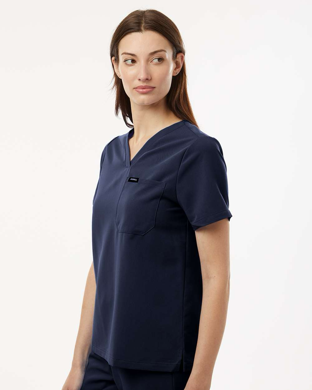 Jaanuu - Women's Rhena Essential 1-Pocket Scrub V-Neck Top - W10001