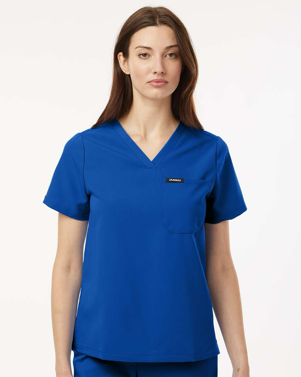Jaanuu - Women's Rhena Essential 1-Pocket Scrub V-Neck Top - W10001