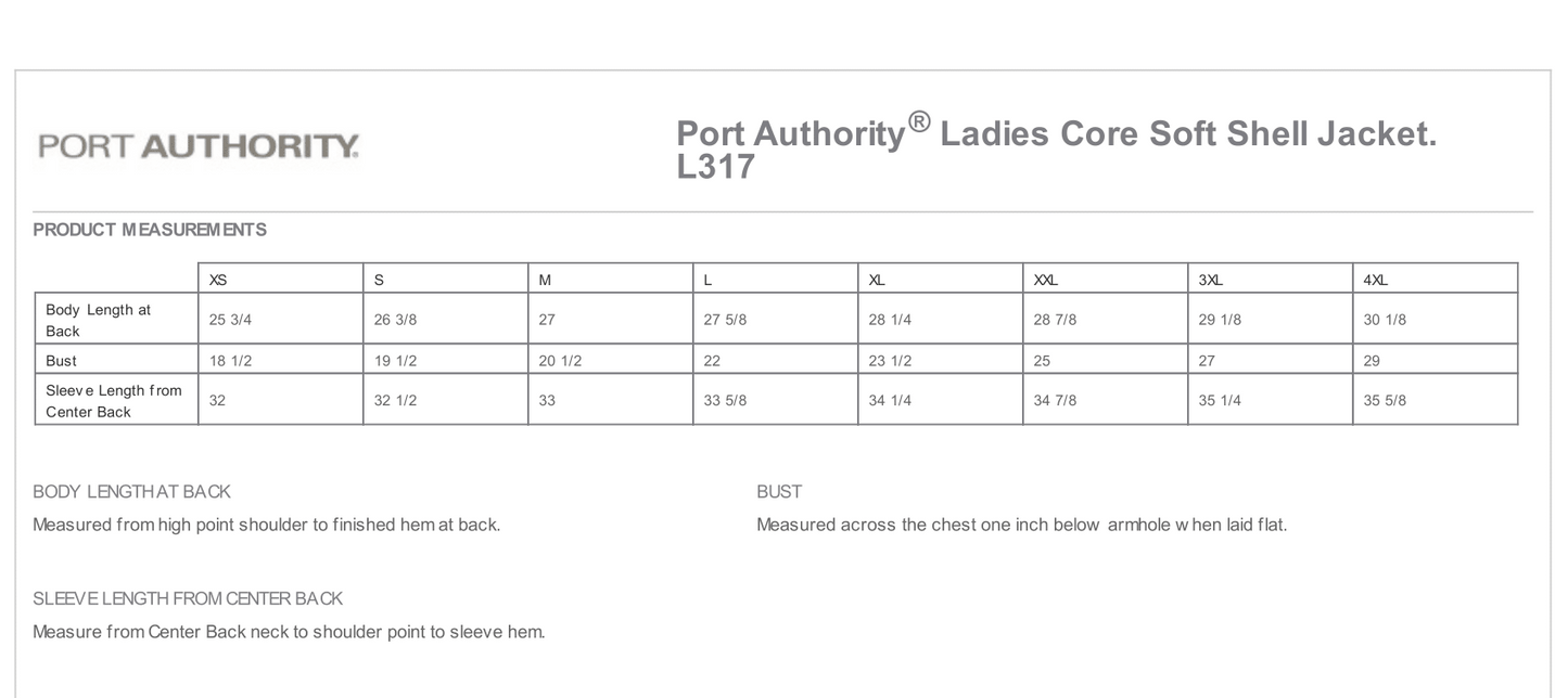 L325 Port Authority® Ladies Core Soft Shell Vest