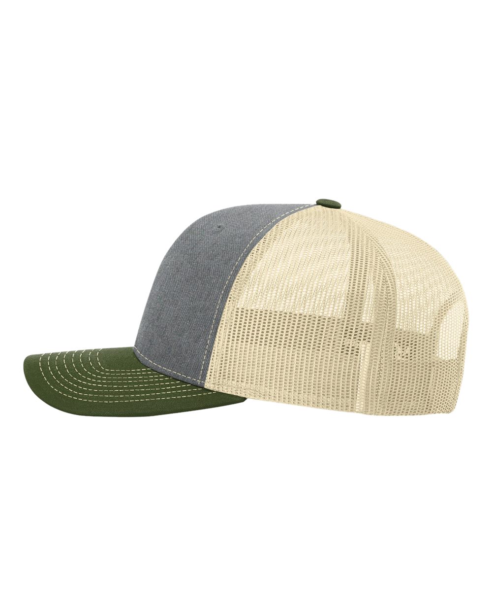 Richardson 112 Heather Grey/ Birch/ Army Olive side