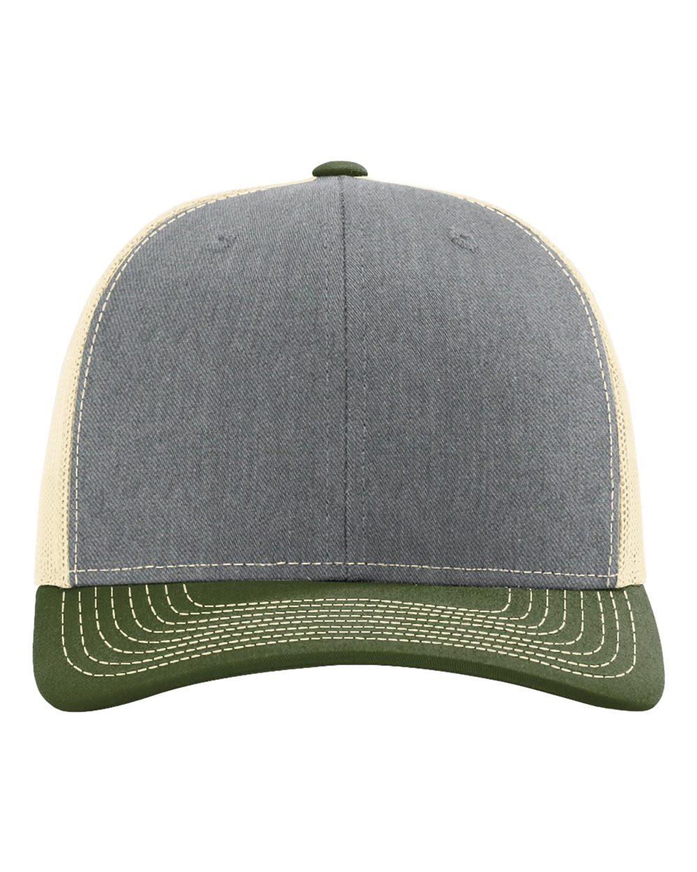 Richardson 112 Heather Grey/ Birch/ Army Olive front