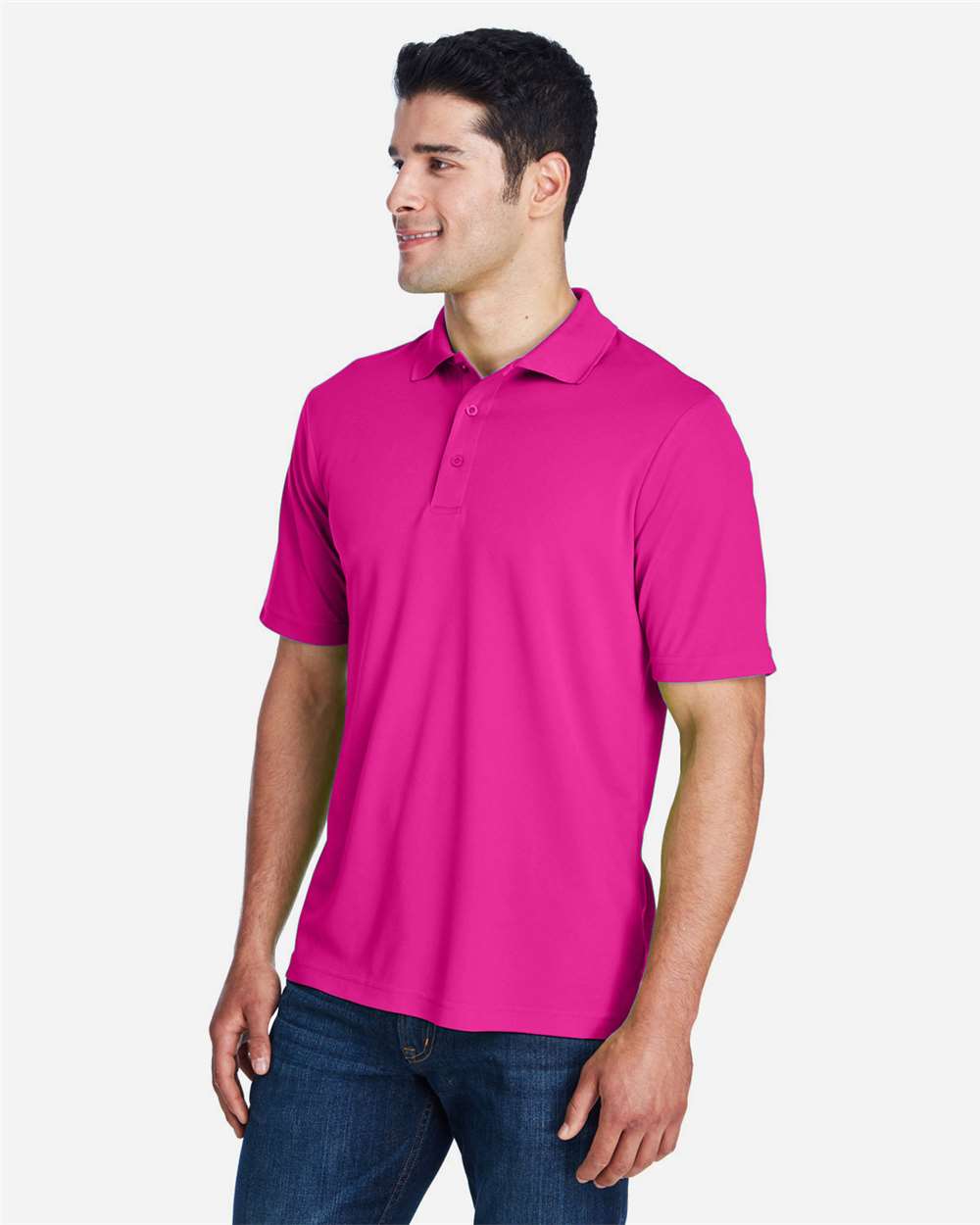 CORE365 88181 Bright Magenta on model, side