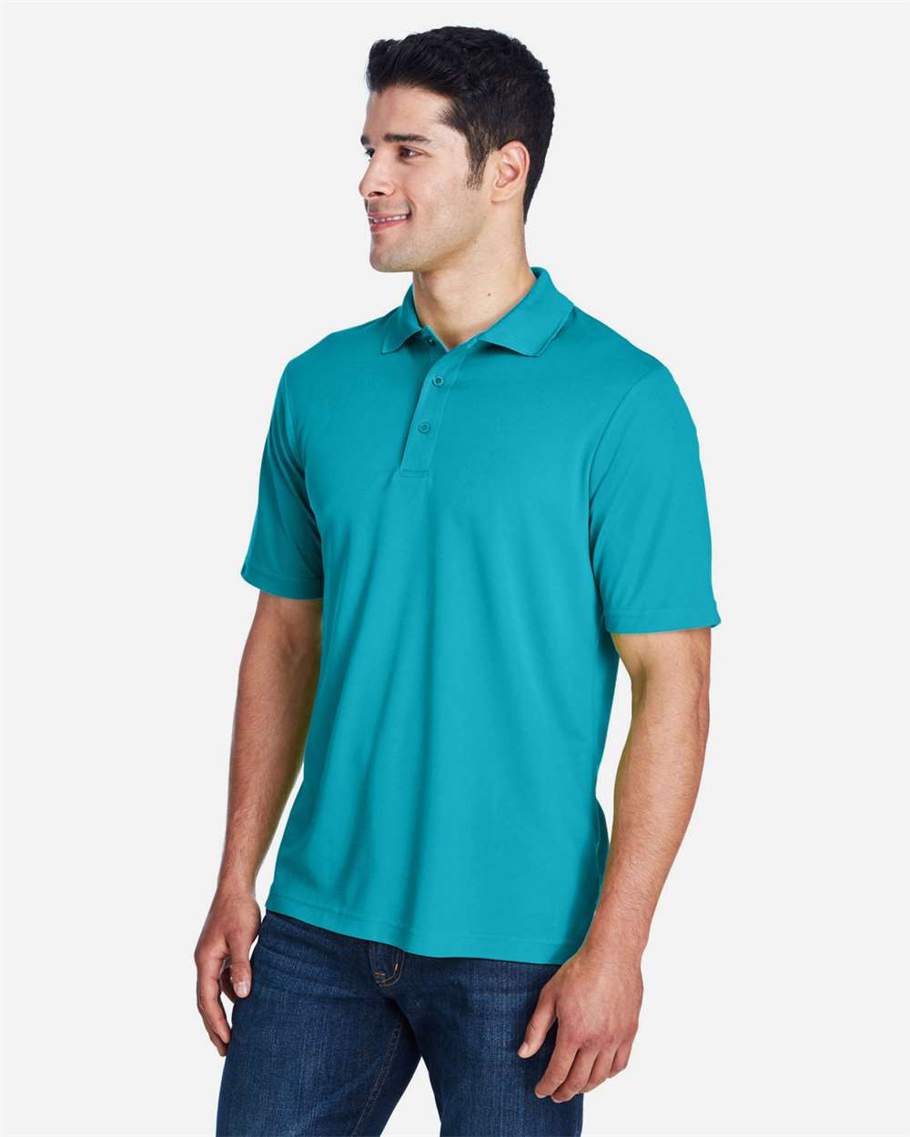 CORE365 88181 Clear Teal on model, side