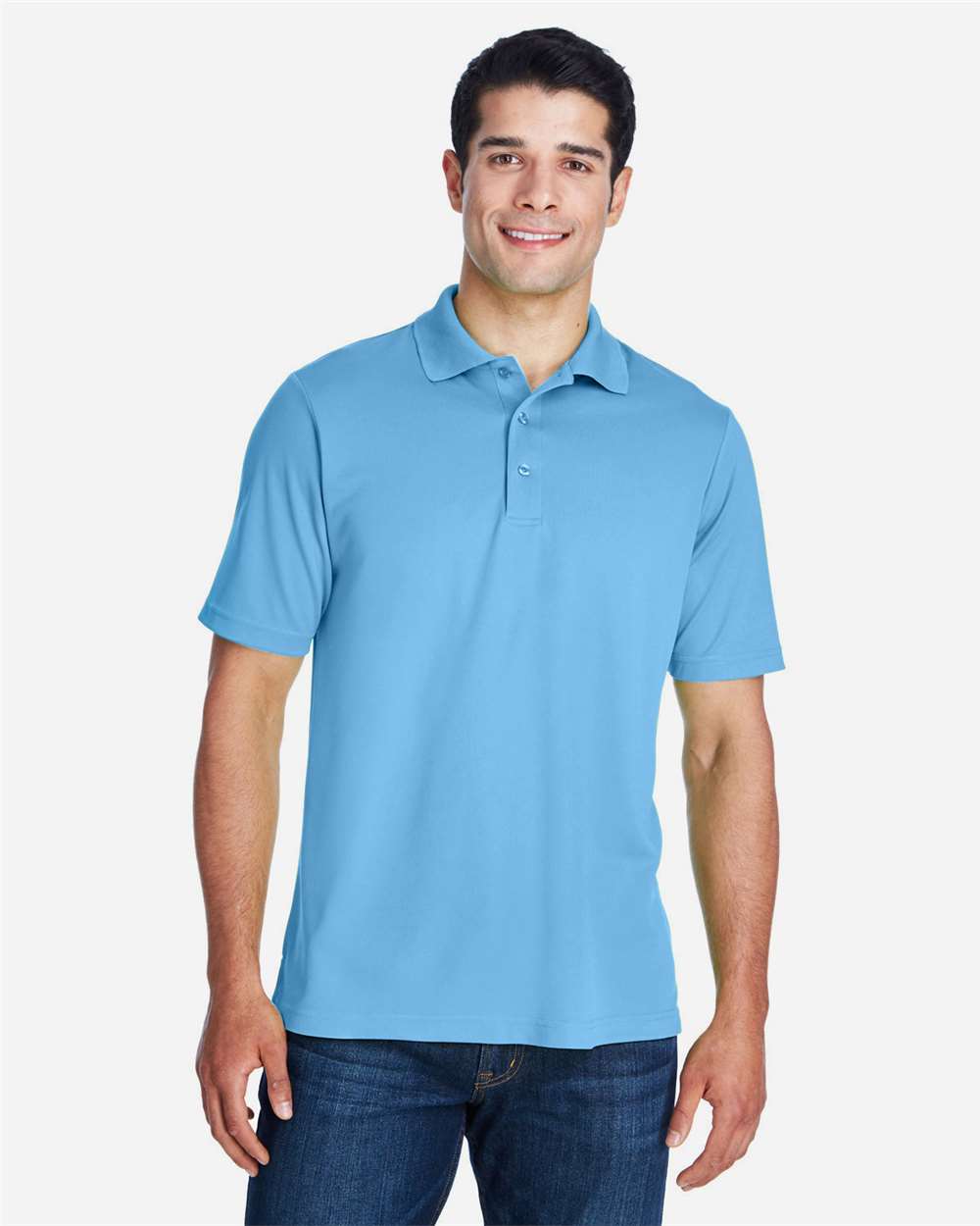 CORE365 88181 Columbia Blue on model, front