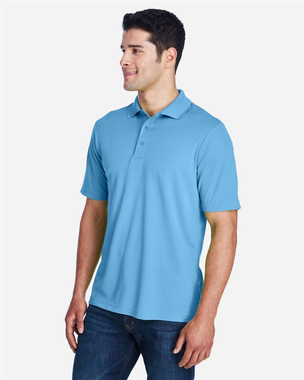 CORE365 88181 Columbia Blue on model, side