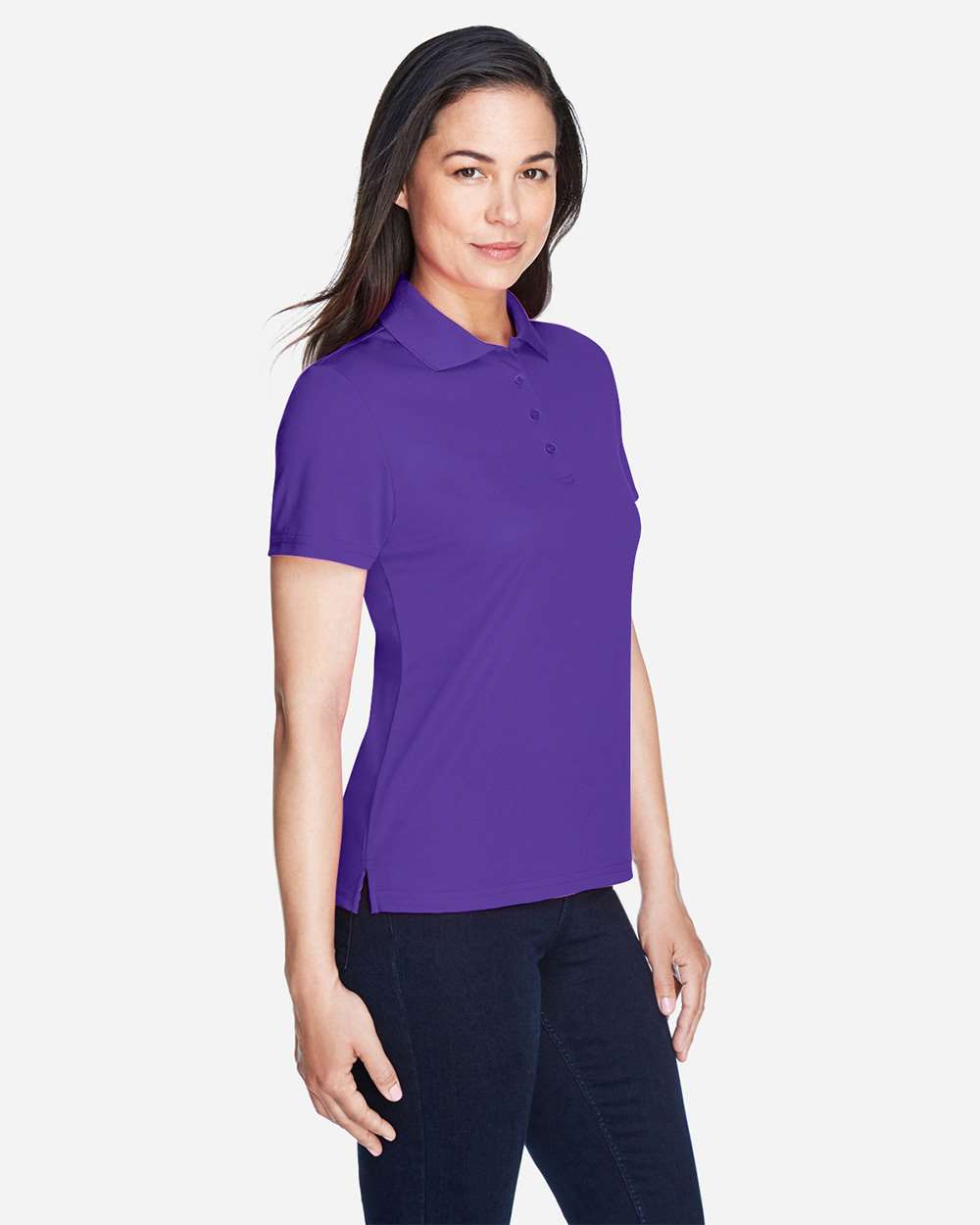 CORE365 78181 Campus Purple on model, side