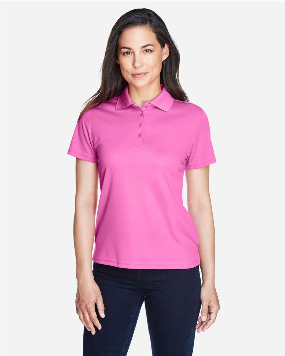 CORE365 78181 Charity Pink on model, front