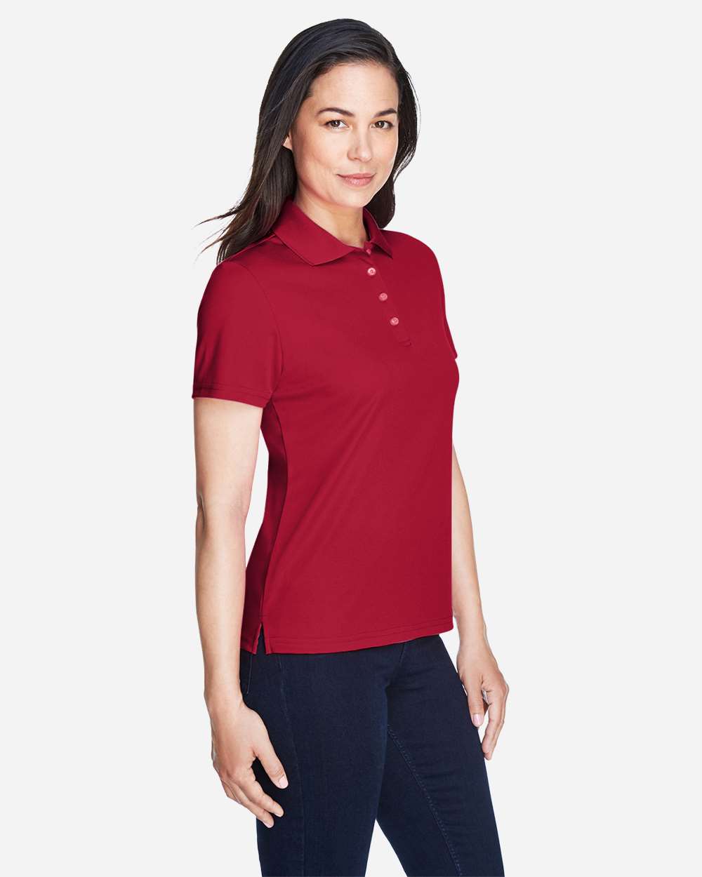 CORE365 78181 Classic Red on model, side