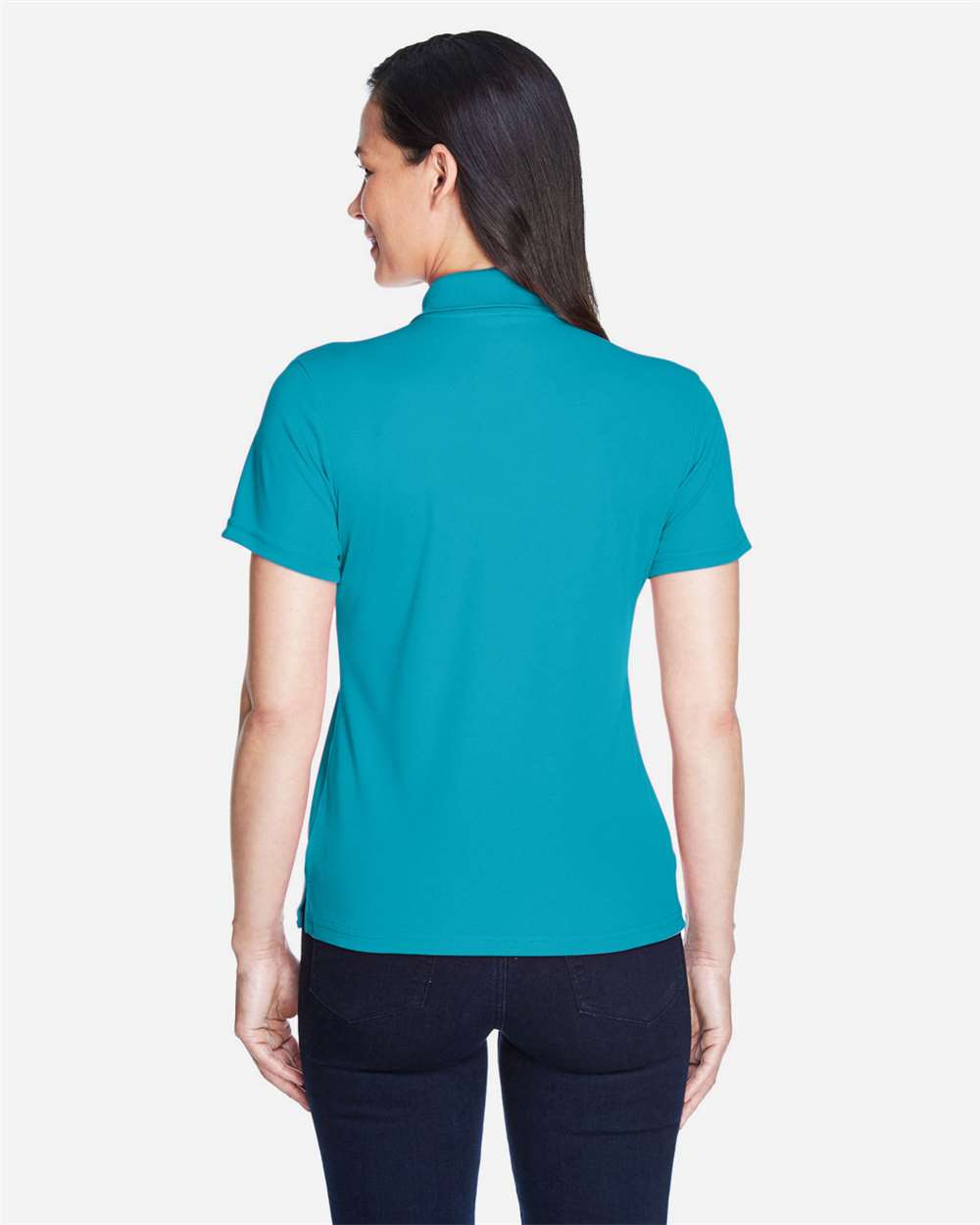 CORE365 78181 Clear Teal on model, back