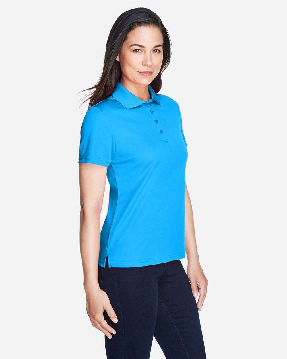 CORE365 78181 Electric Blue on model, side