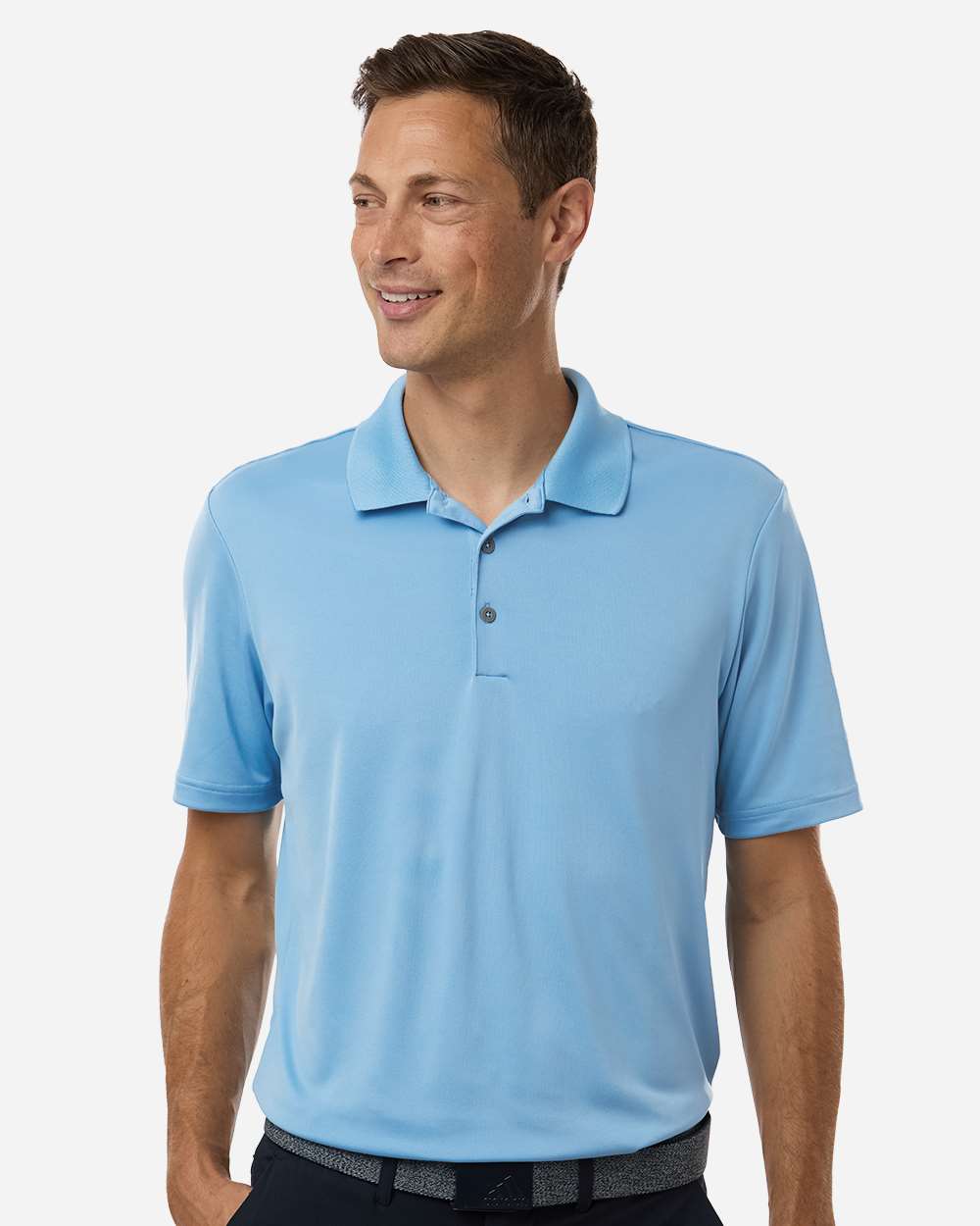 Adidas A230 Team Light Blue on model, front