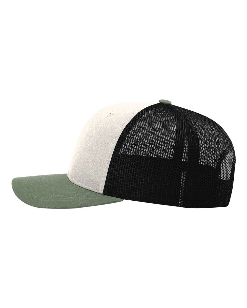Richardson 112 Cream/ Black/ Loden Green side