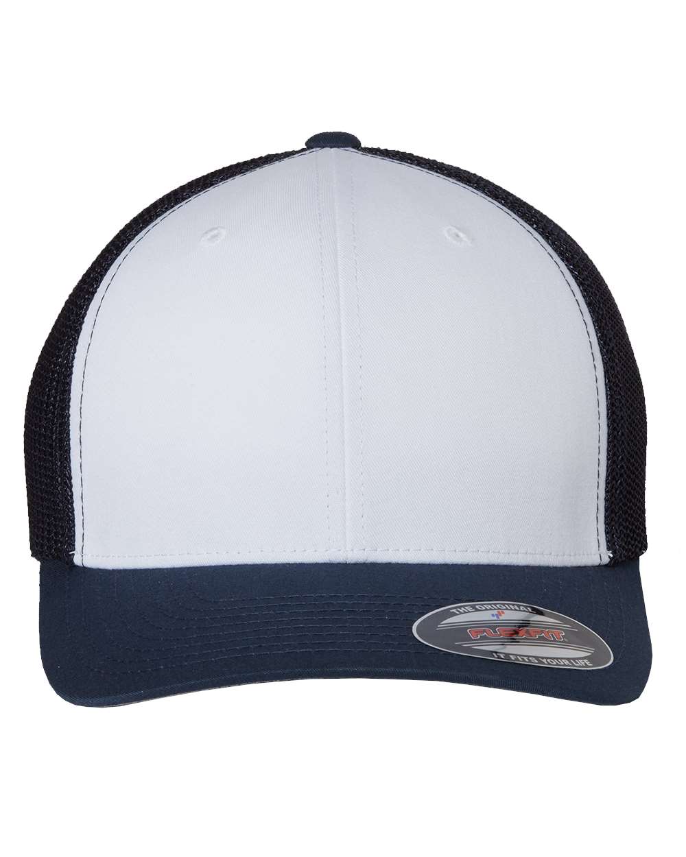 Flexfit 6511 Navy/ White/ Navy front