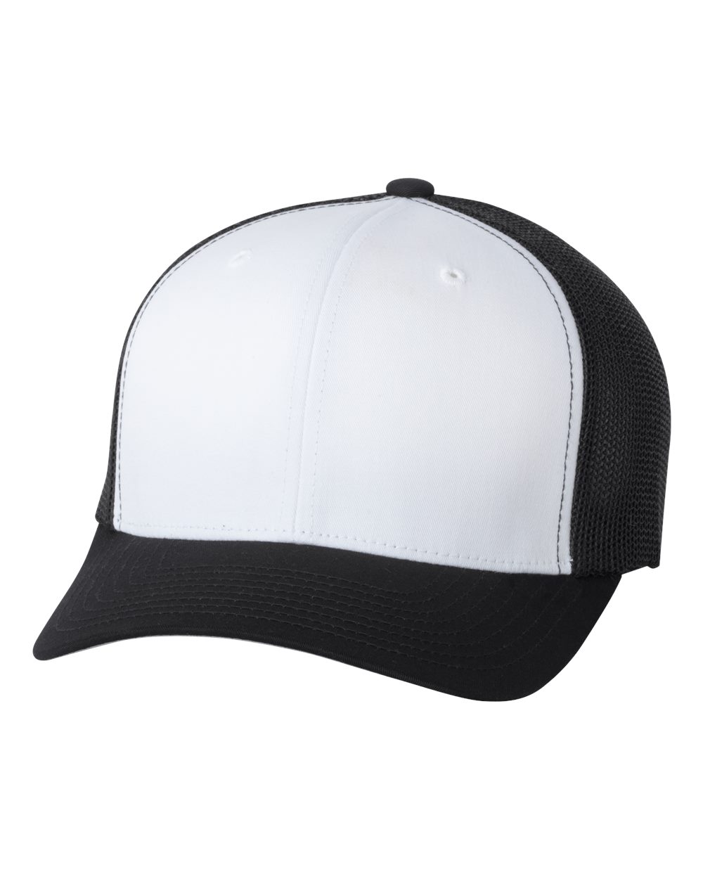 Flexfit 6511 Black/ White/ Black front