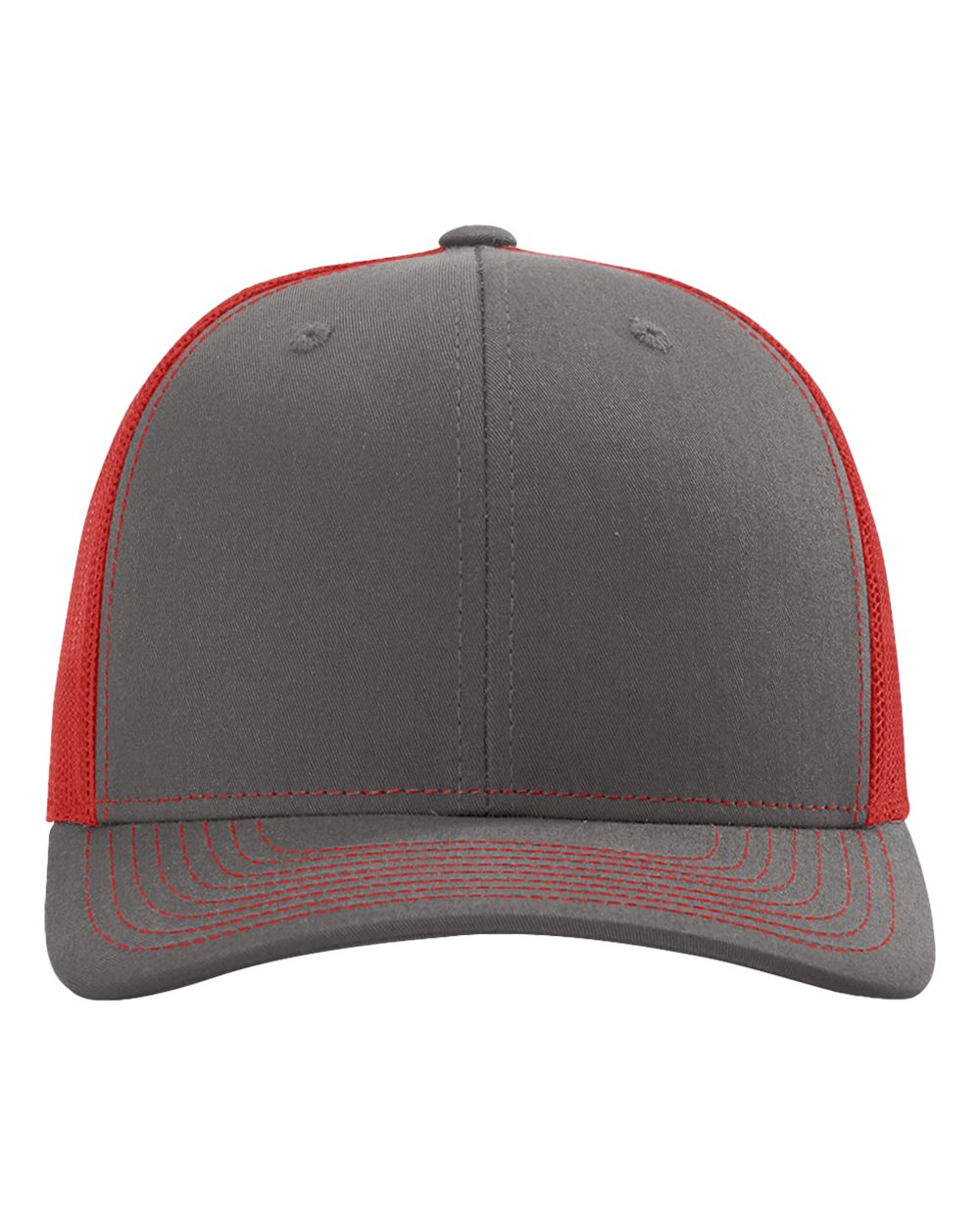 Richardson 112 Charcoal/ Red front