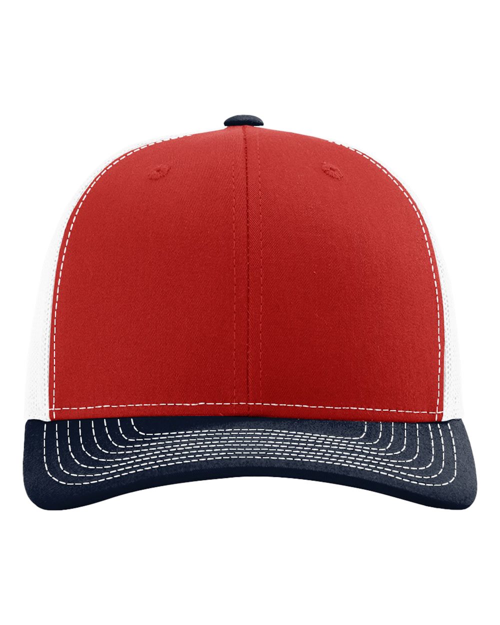 Richardson 112 Red/ White/ Navy front