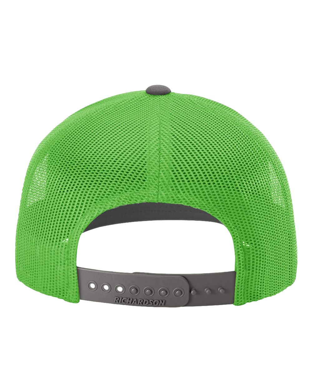 Richardson 112 Charcoal/ Neon Green back