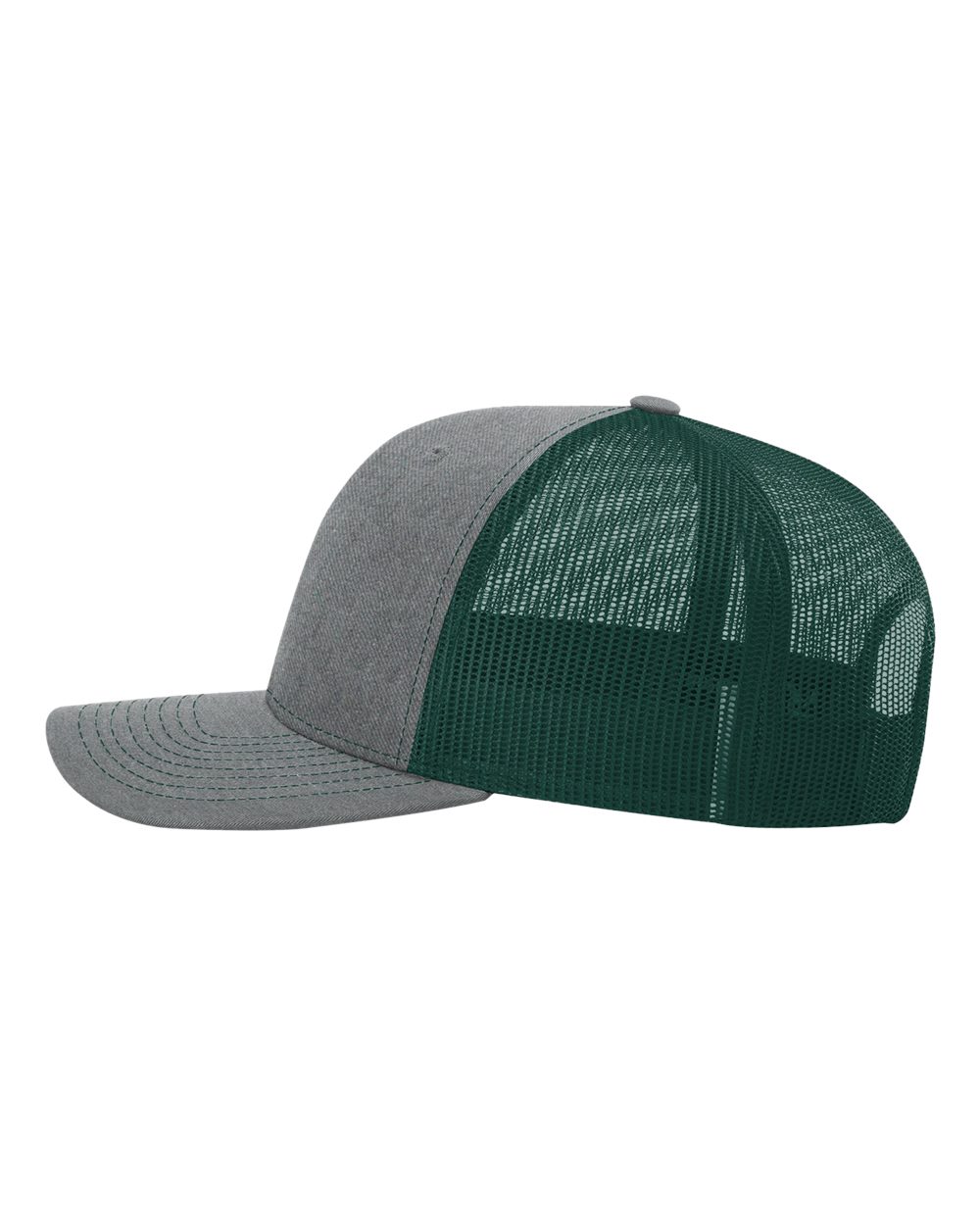 Richardson 112 Heather Grey/ Dark Green side