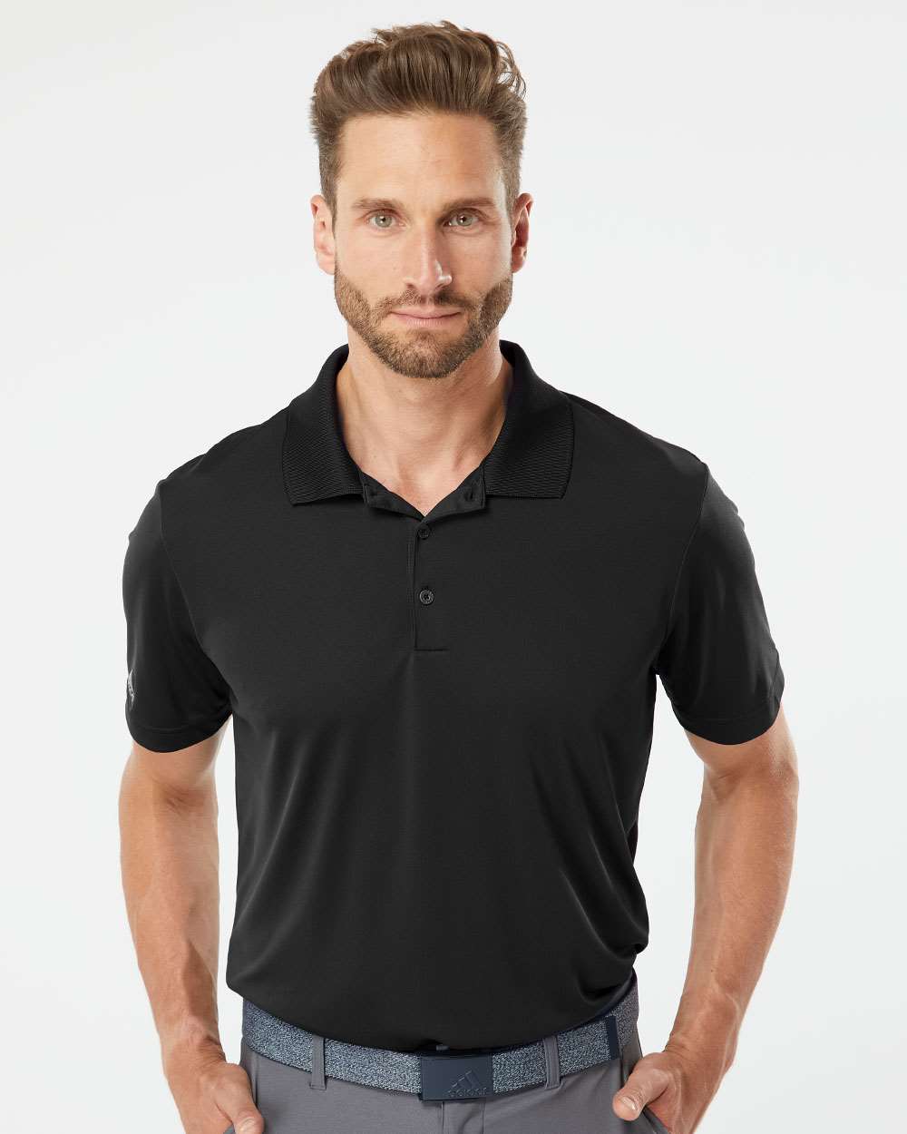 Adidas A230 Black on model, front