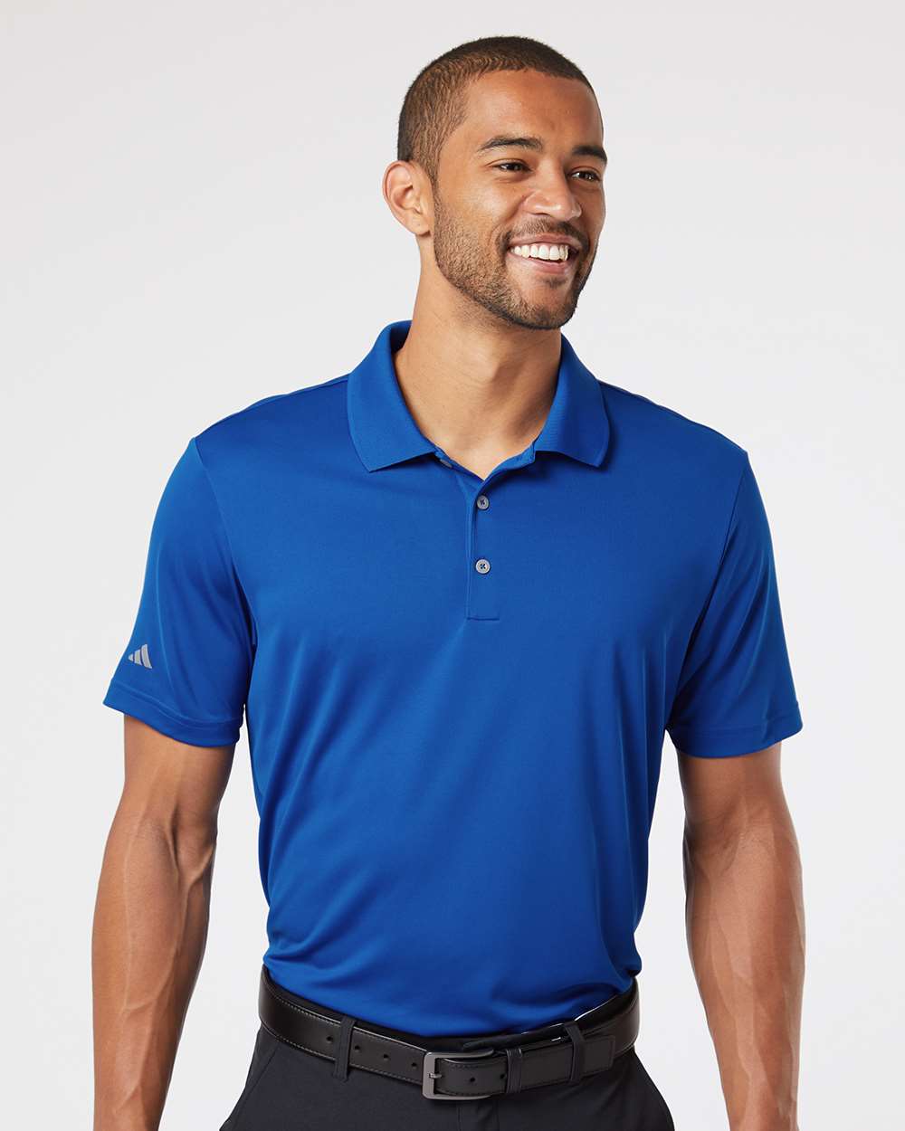Adidas A230 Collegiate Royal on model, front