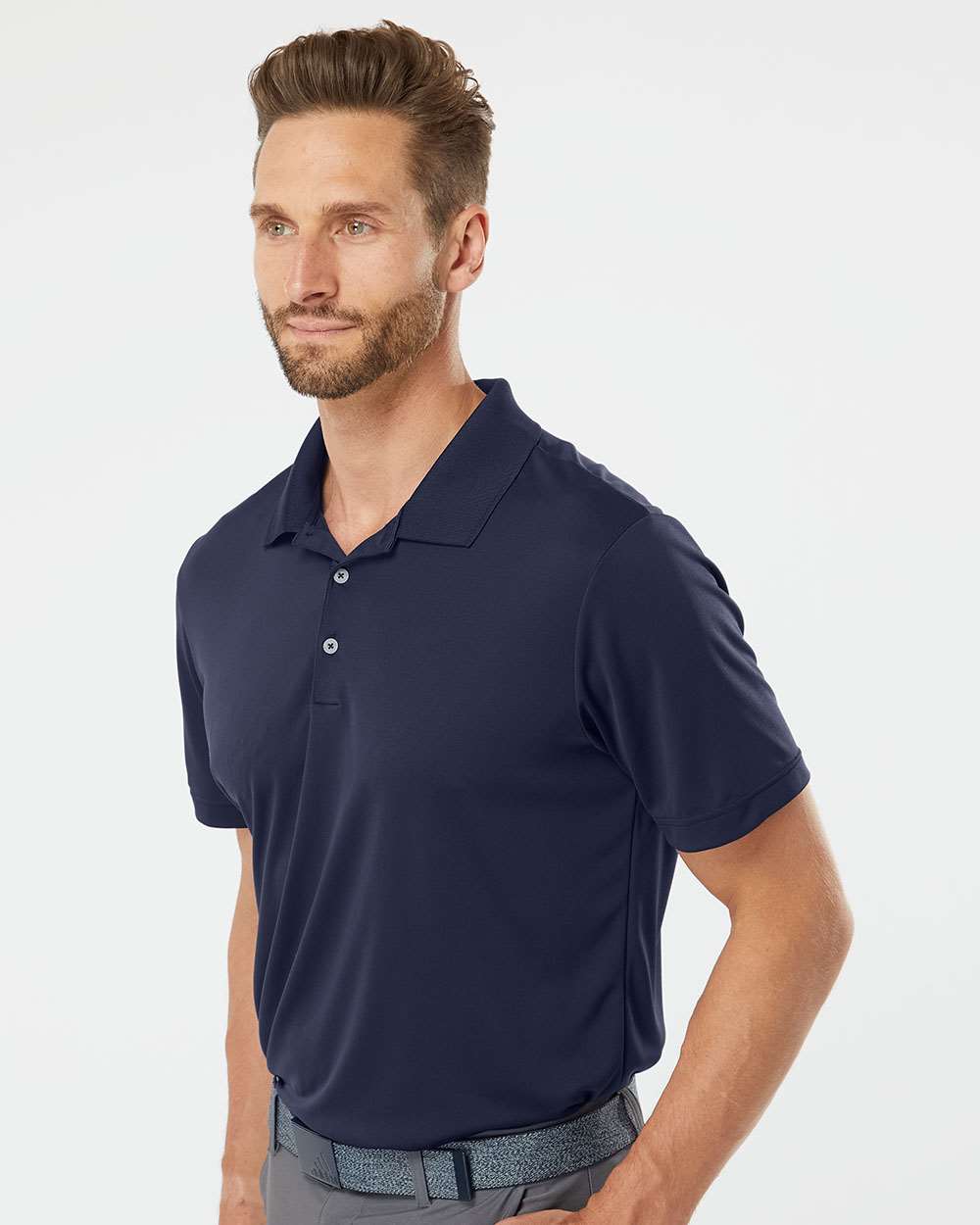 Adidas A230 Navy on model, side