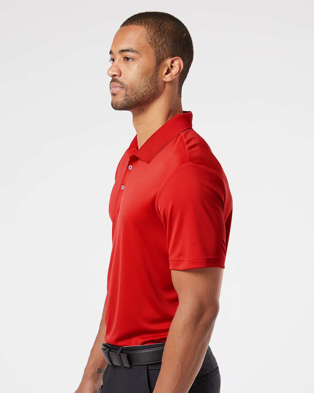 Adidas A230 Collegiate Red on model, side