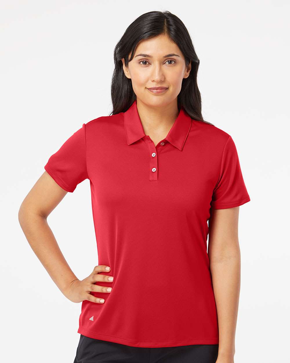 Adidas A231 Collegiate Red on model, front