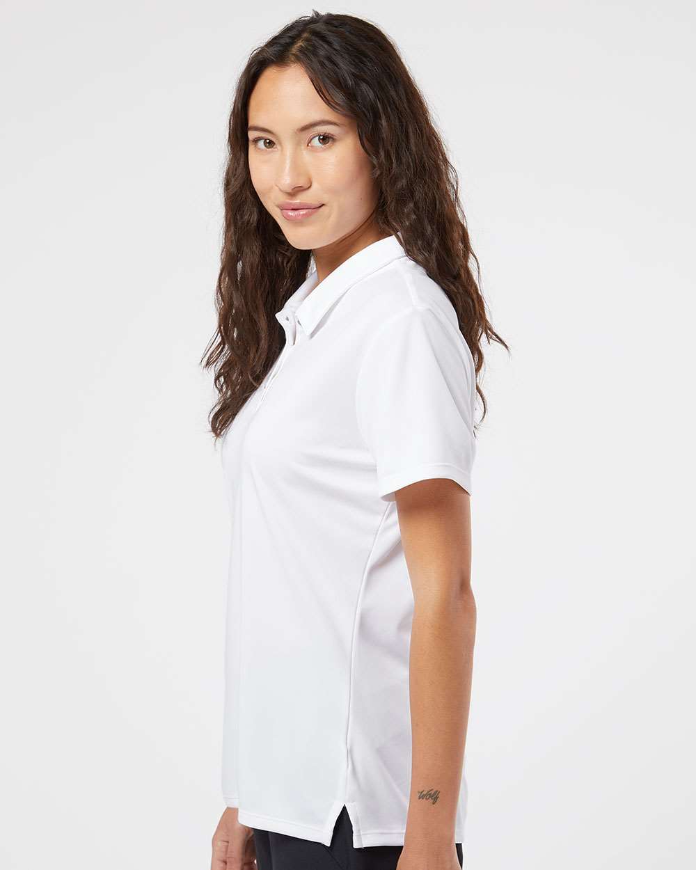 Adidas A231 White on model, side