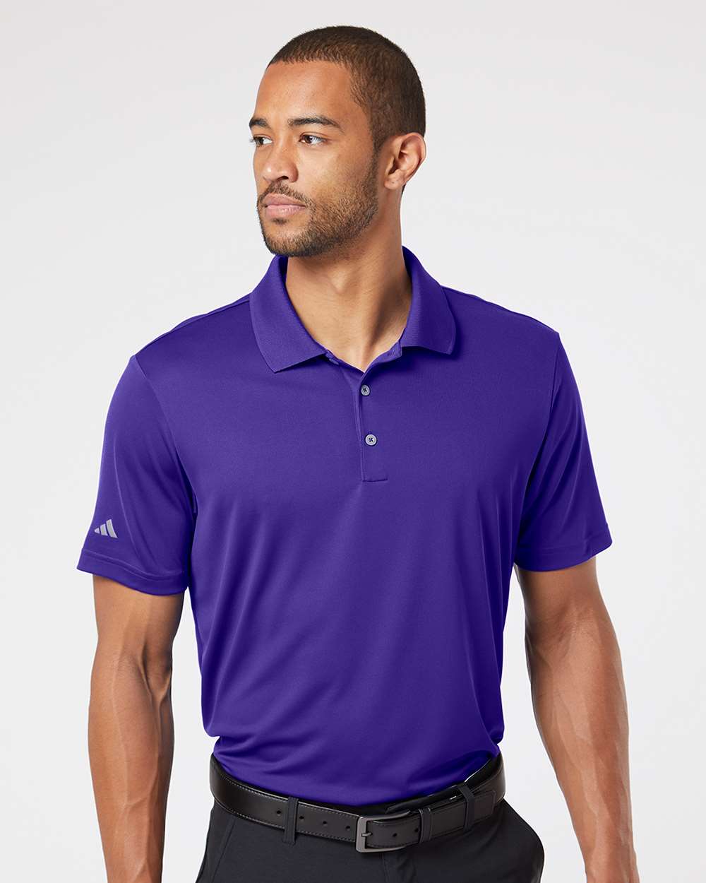Adidas A230 Collegiate Purple on model, front