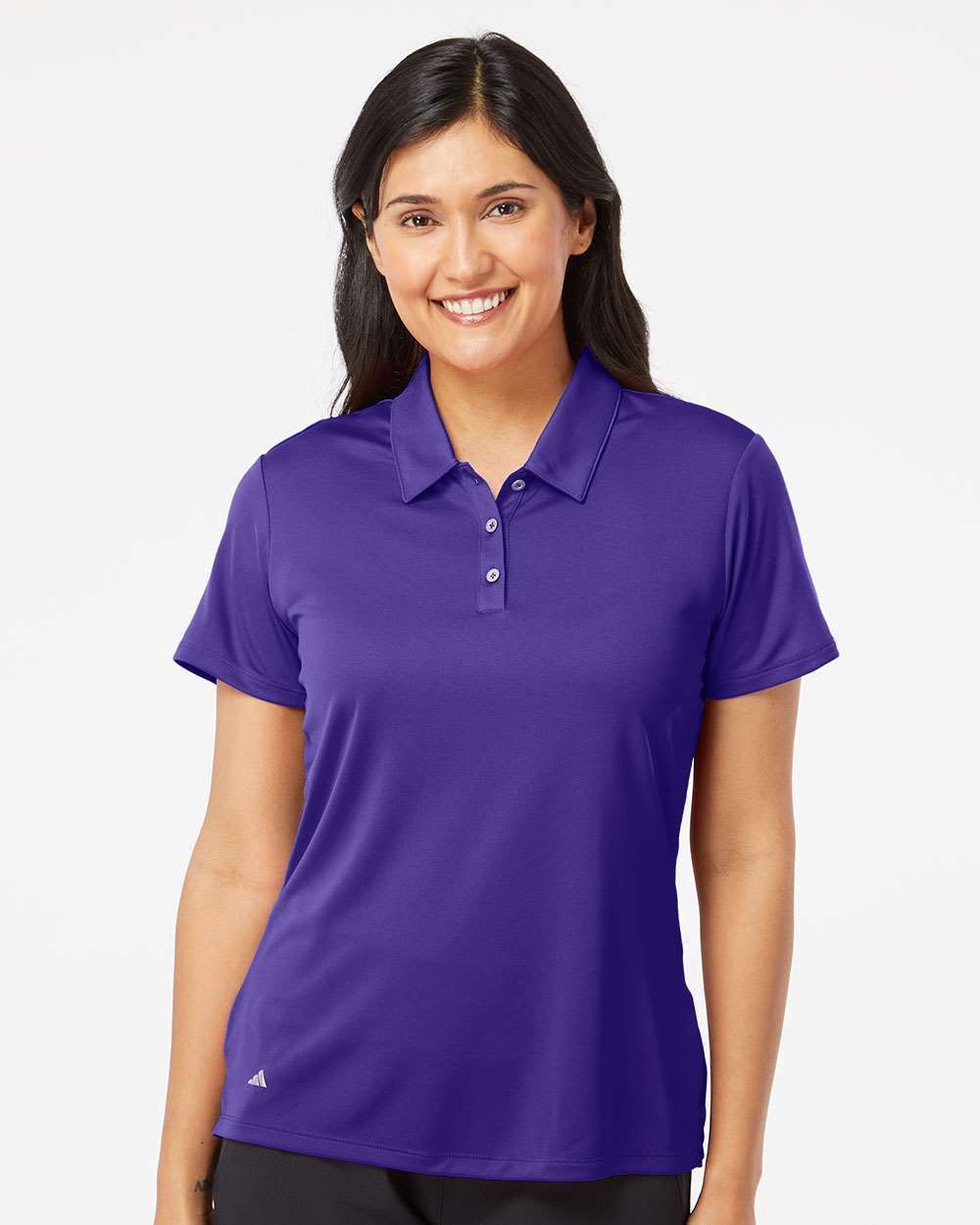 Adidas A231 Collegiate Purple on model, front