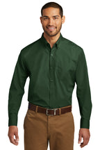 W100 Port Authority® Long Sleeve Carefree Poplin Shirt -  - Palacio Maria