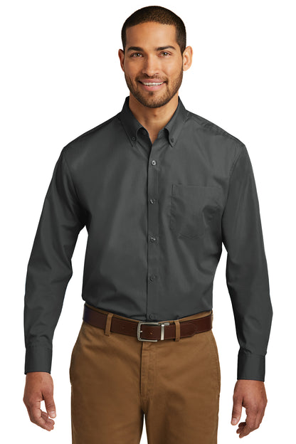 W100 Port Authority® Long Sleeve Carefree Poplin Shirt