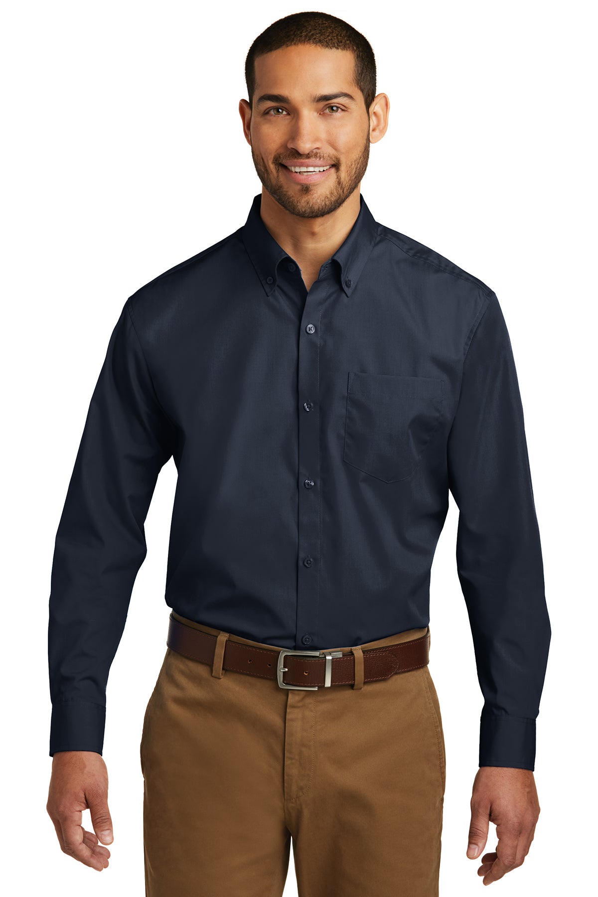 W100 Port Authority® Long Sleeve Carefree Poplin Shirt -  - Palacio Maria