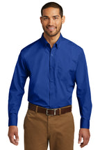 W100 Port Authority® Long Sleeve Carefree Poplin Shirt -  - Palacio Maria