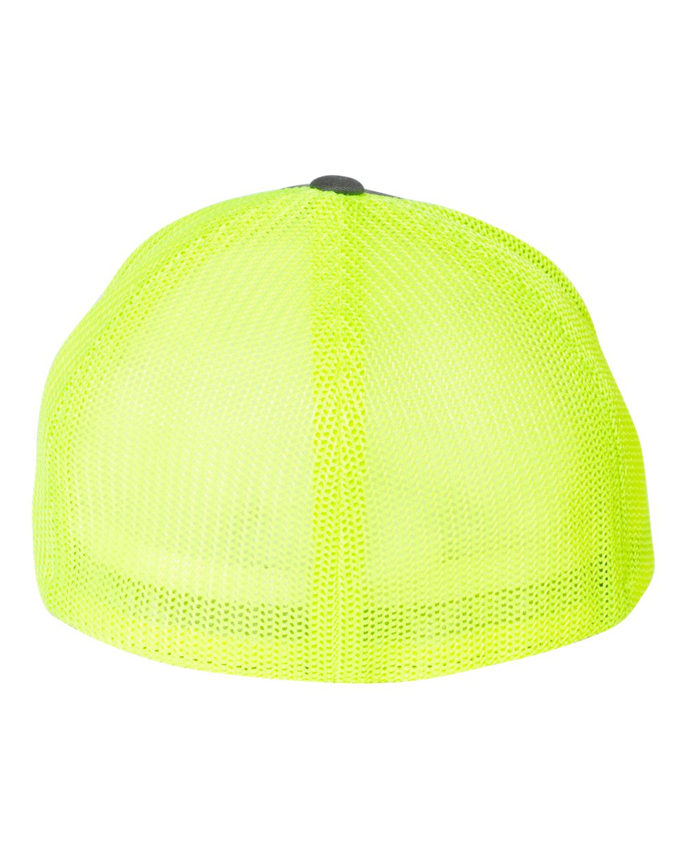 Flexfit 6511 Charcoal/ Neon Yellow back
