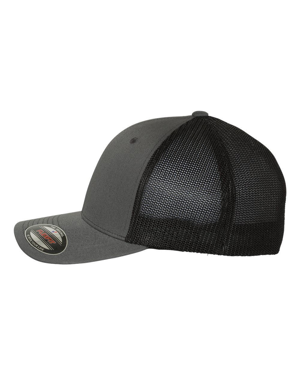 Flexfit 6511 Charcoal/ Black side