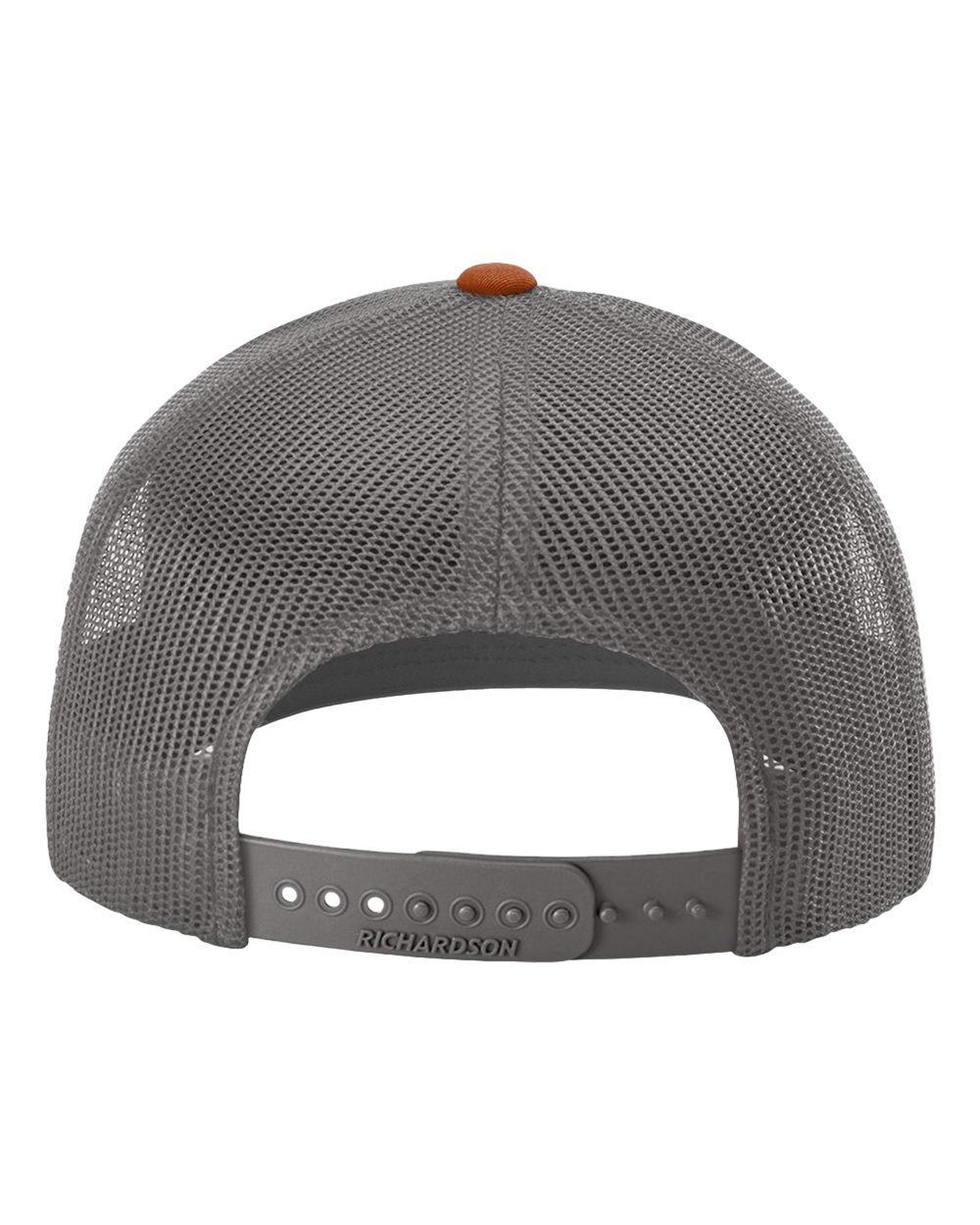Richardson 112 Heather Grey/ Charcoal/ Dark Orange back