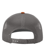 Richardson 112 Heather Grey/ Charcoal/ Dark Orange back