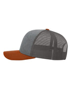 Richardson 112 Heather Grey/ Charcoal/ Dark Orange side
