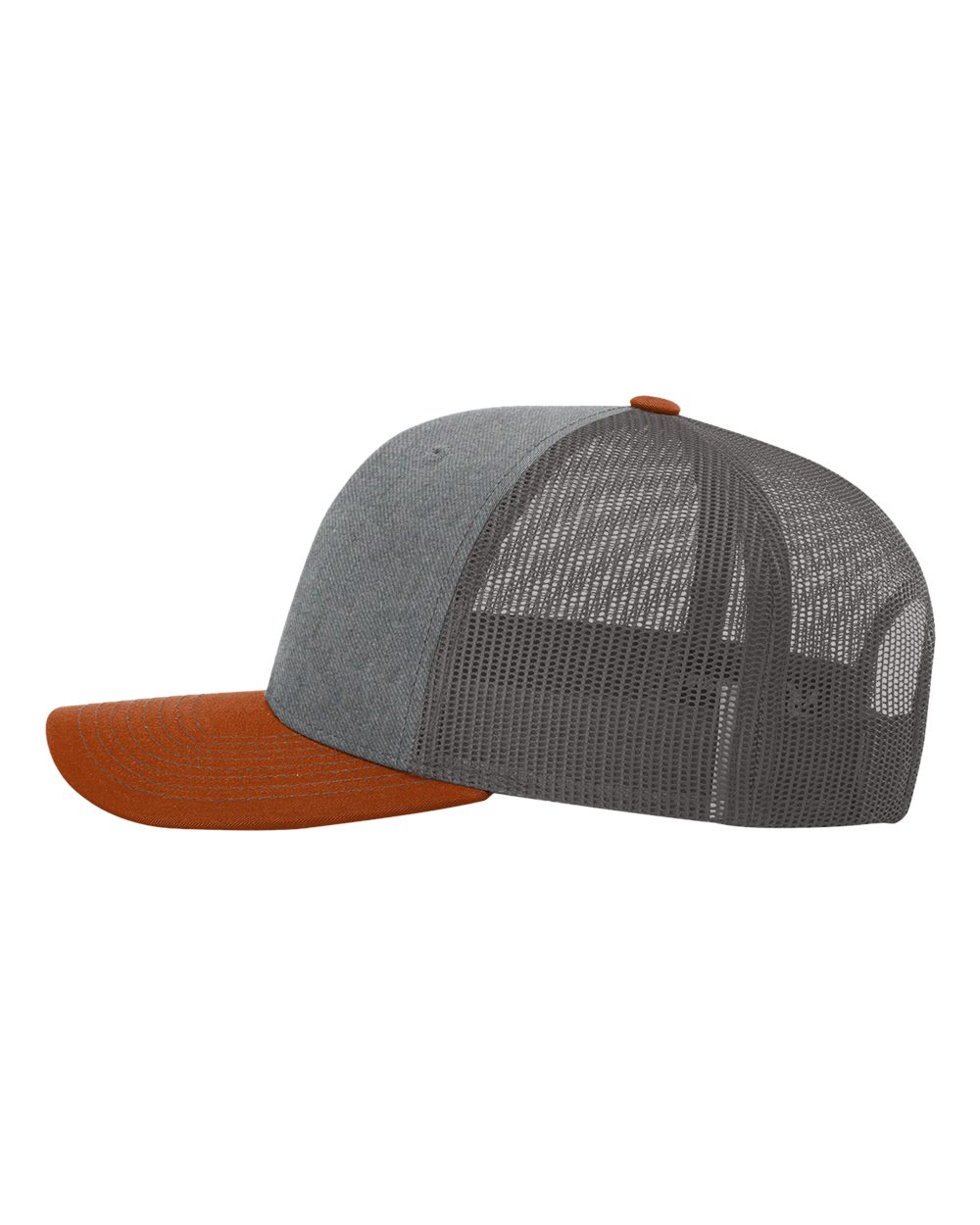 Richardson 112 Heather Grey/ Charcoal/ Dark Orange side