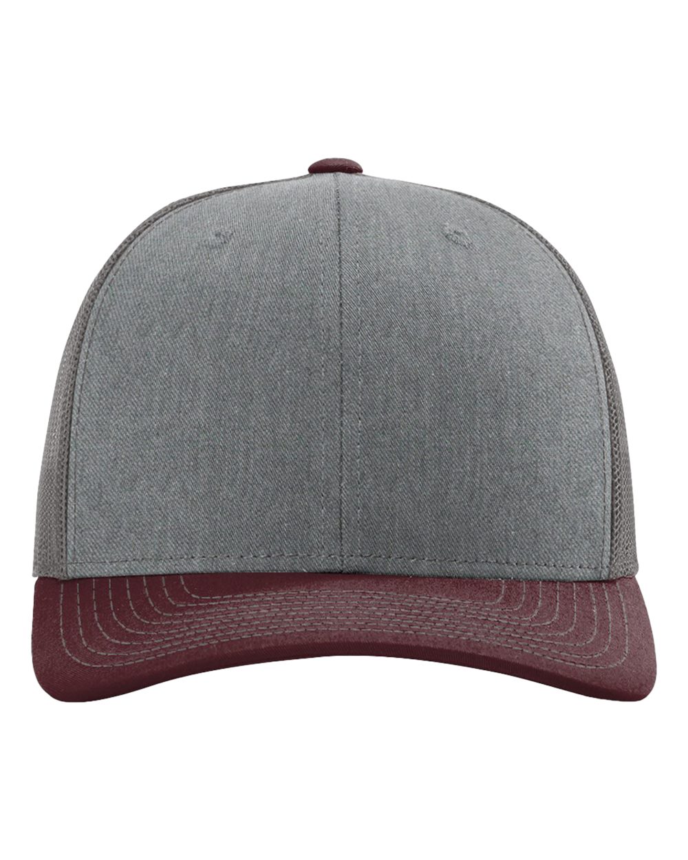 Richardson 112 Heather Grey/ Charcoal/ Maroon front