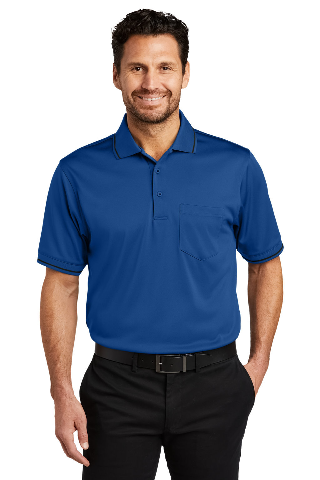 CornerStone® Select Snag-Proof Tipped Pocket Polo CS415 Manager Collection
