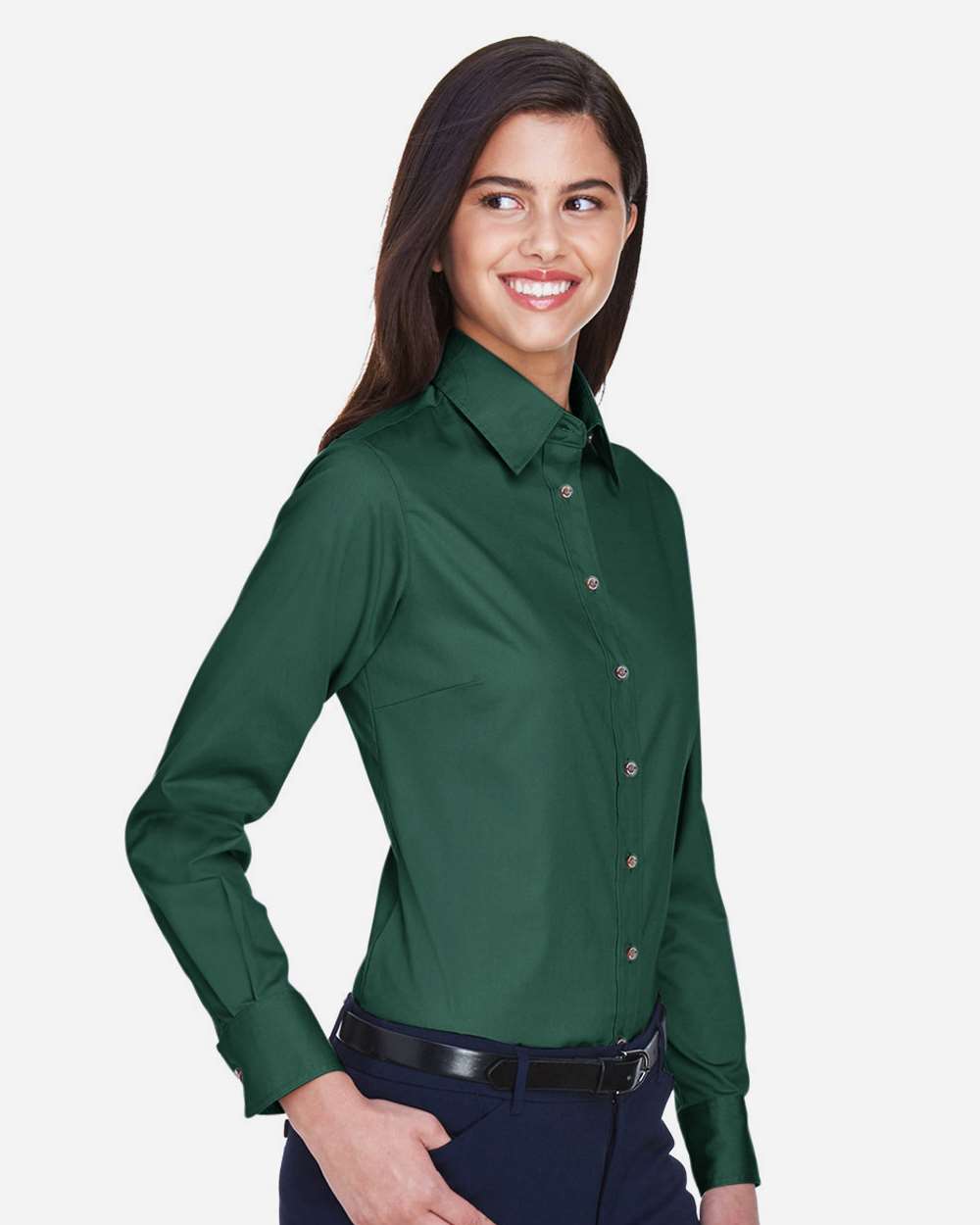 Women's Easy Blend™ Long Sleeve Twill Dress Shirt with Stain-Release - M500W