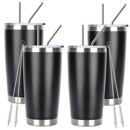 12 Stainless Steel Insulated Tumblers With Lid And Straw