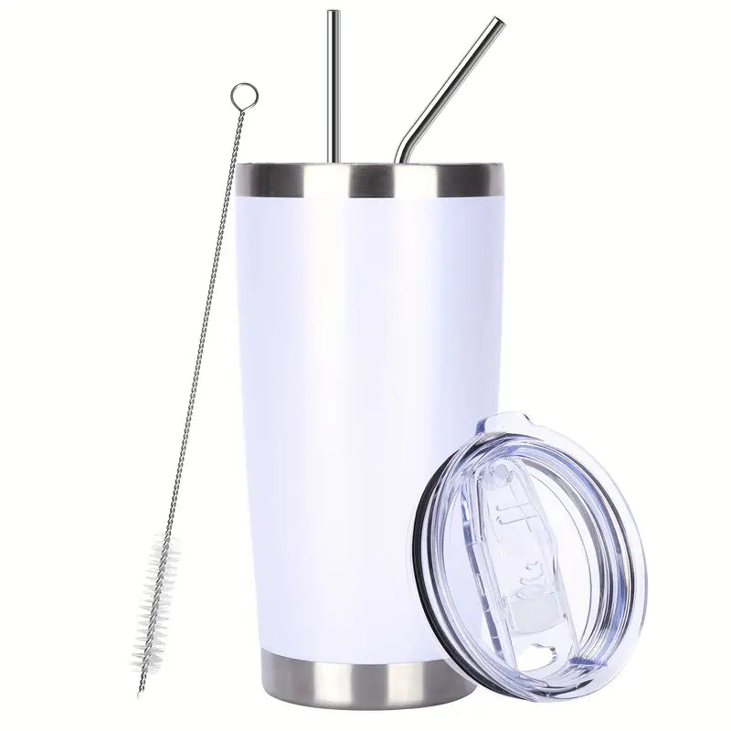 12 Stainless Steel Insulated Tumblers With Lid And Straw